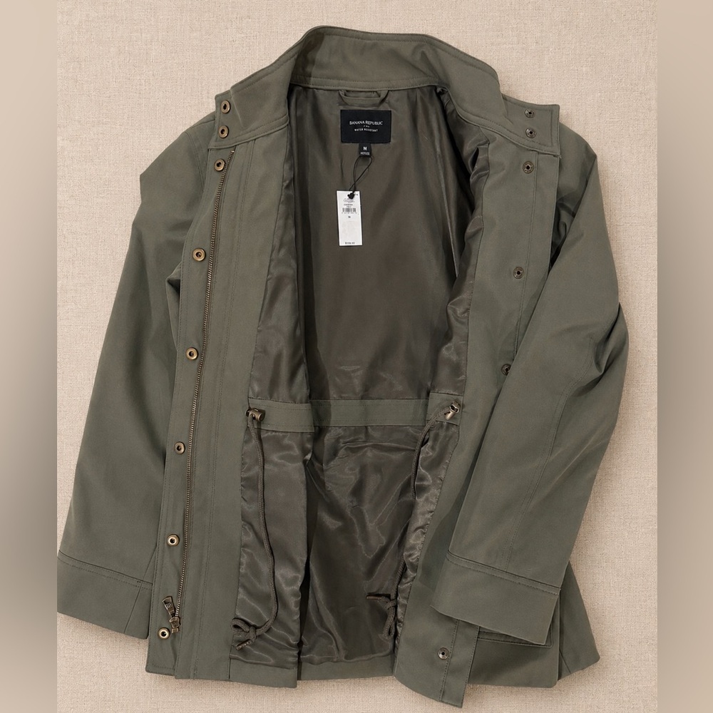 NWT Banana Republic Olive Utility Anorak Jacket